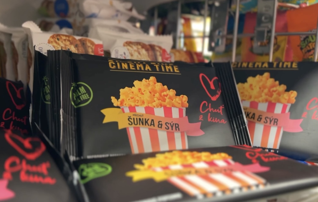 Cinema time Mikrovlnný popcorn šunka a sýr 90g