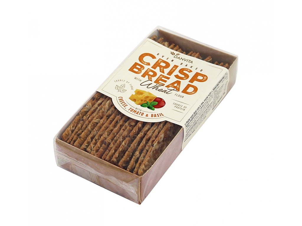 Danvita křehký chléb pšeničný sýr+rajčata+bazalka 130g