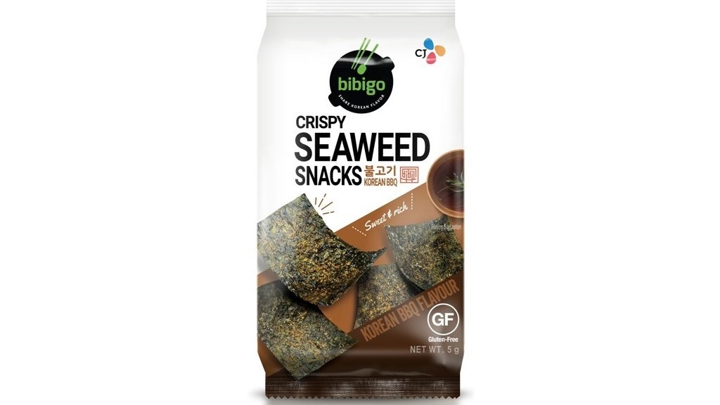 BIBIGO korejské chipsy mořské řasy s příchutí bbq 5g