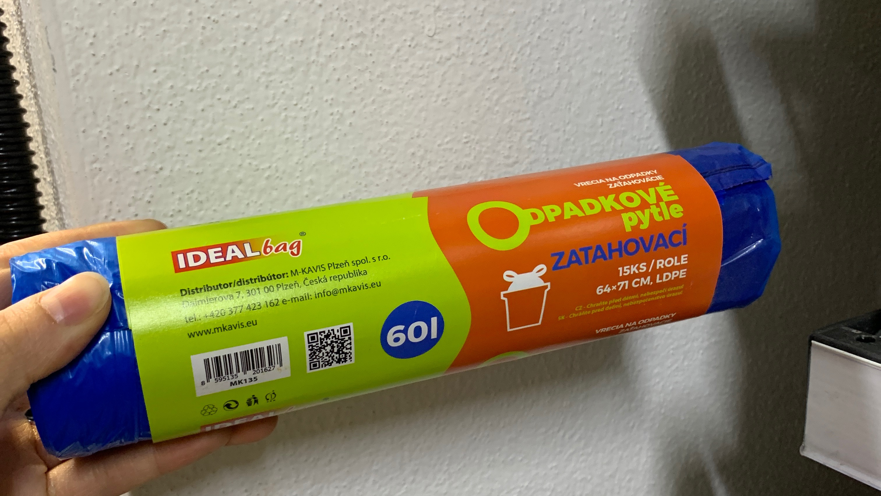 IDEAL bag Odpadkové pytle 60L zatahovací 15ks/role