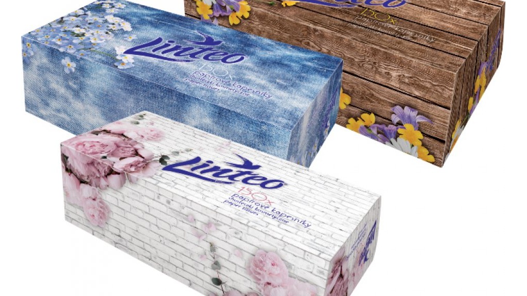 Linteo papírové kapesníky BOX 200 ks 2-vrstvé
