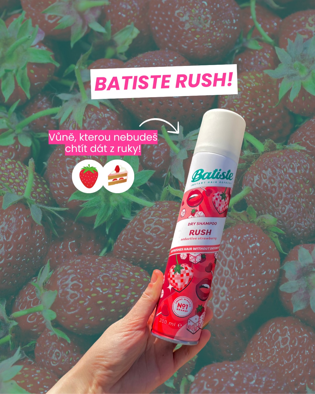 Batiste suchý šampon na vlasy Rush, 200 ml