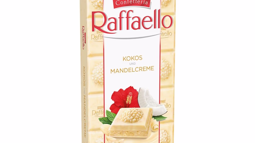 Raffaello bílá čokoláda s kokosem a mandlovým krémem 90g