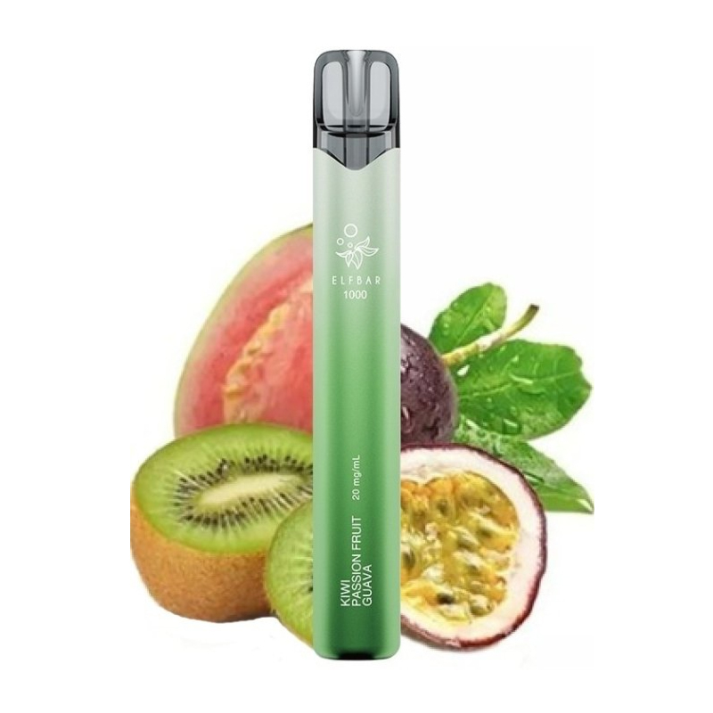 K18+ ELF BAR 1000 JEDNORÁZOVÁ E-CIGARETA KIWI PASSION FRUIT GUAVA