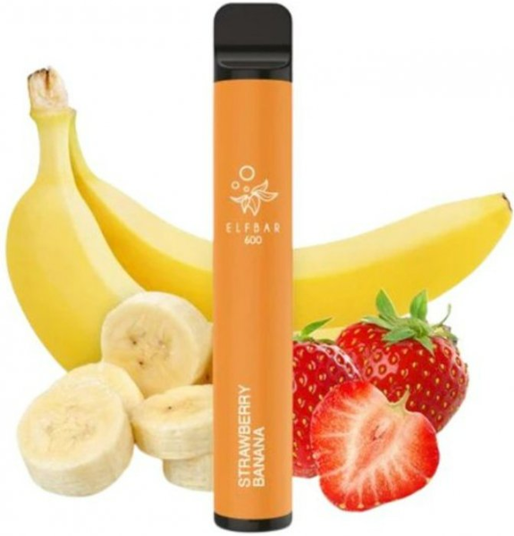 K18+ ELF BAR 600 jednorázová elektronická cigareta Strawberry Banana