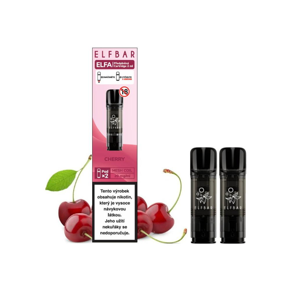 K18+ ELF BAR ELFA POD NÁPLŇ CHERRY 2x2ml