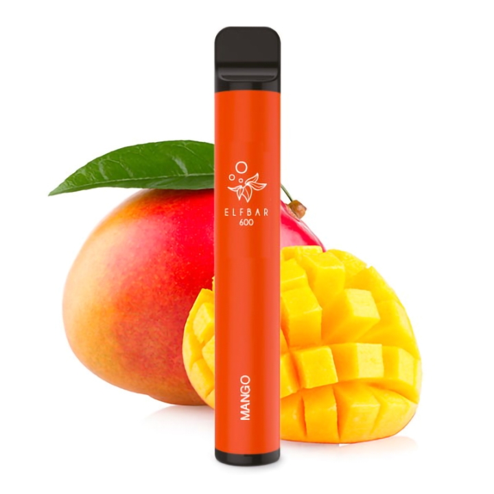 K18+ ELF BAR 600 jednorázová elektronická cigareta Mango