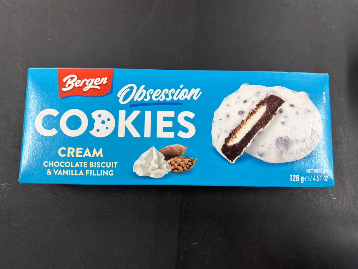 Bergen Cookies s příchutí Cookies and Cream 128 g