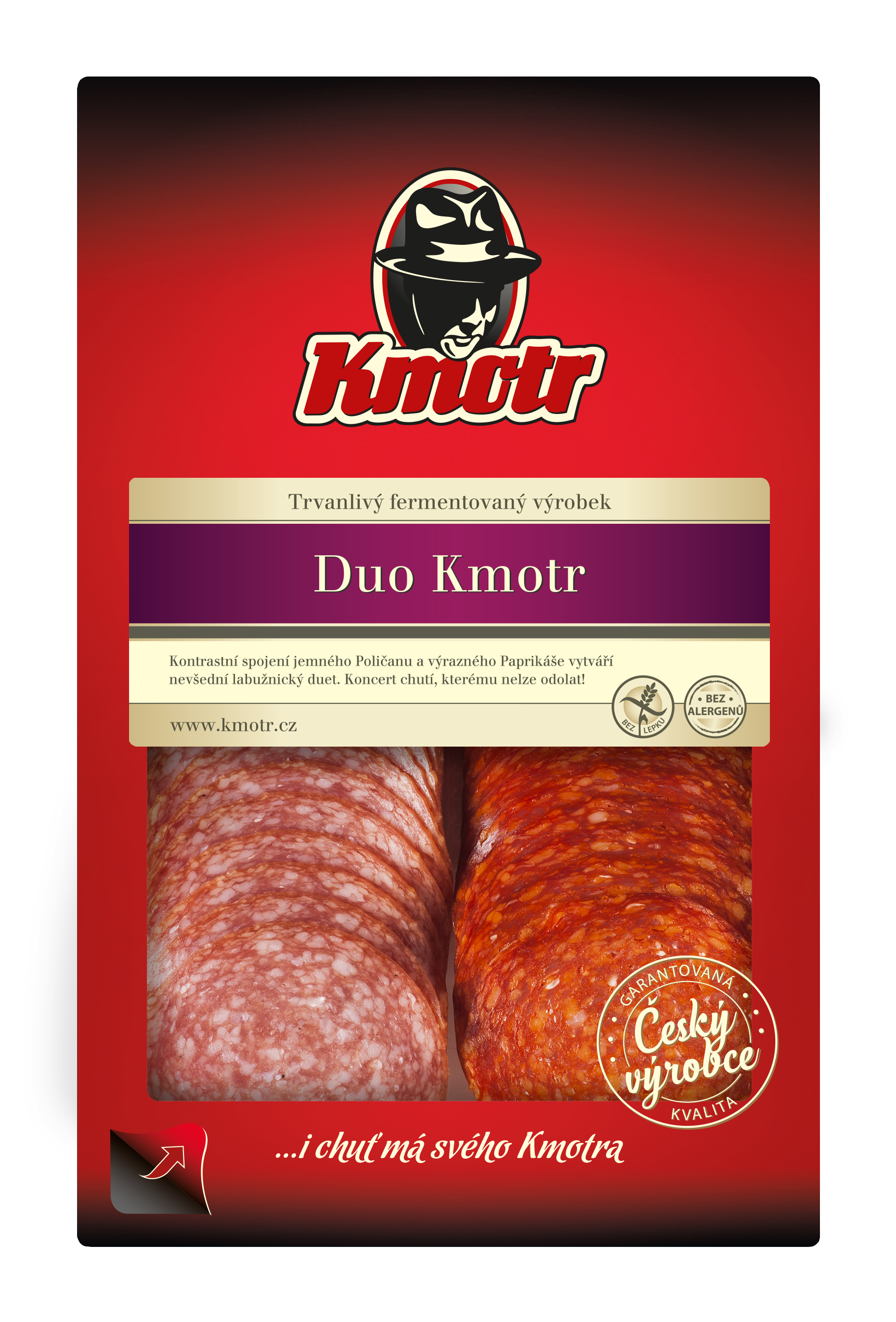 Kmotr Duo salám plátky 75g