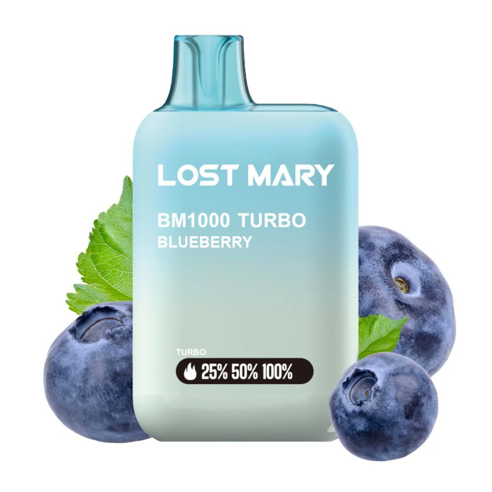 K18+ Elf Bar Lost Mary BM1000 TURBO Blueberry Jednorázová e-cigareta