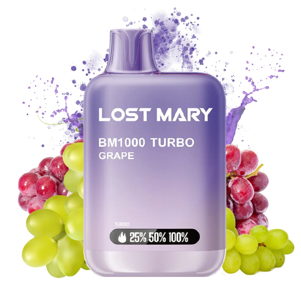 K18+  Elf Bar Lost Mary BM1000 TURBO Grape Jednorázová e-cigareta