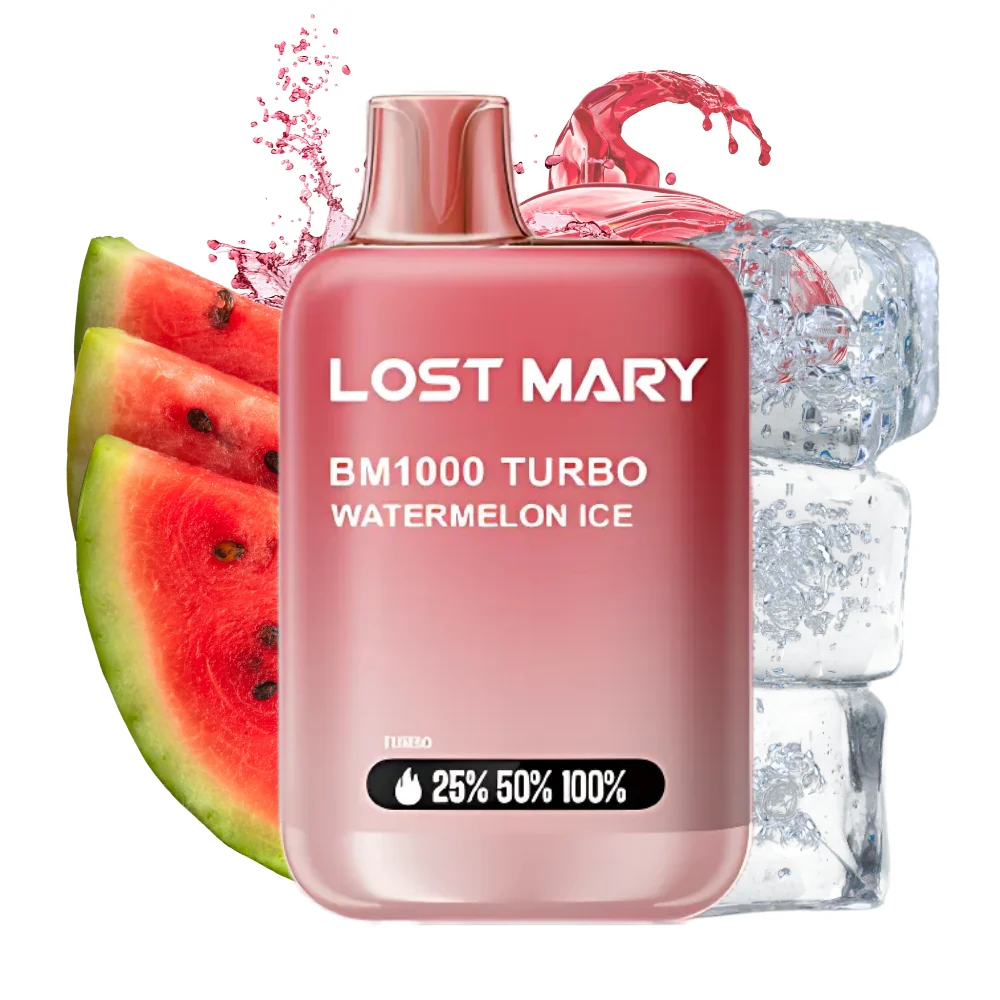 K18+ ELF BAR LOST MARY BM1000 TURBO Watermelon Ice  jednorázová e‑cigareta