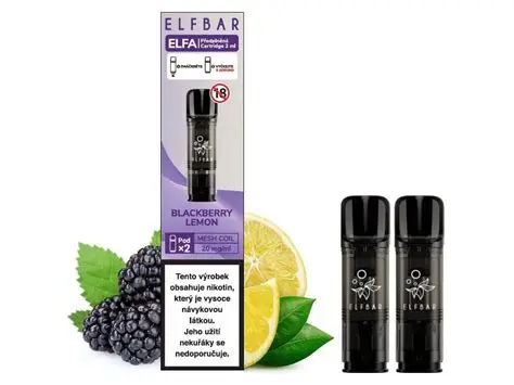 K18+ ELF BAR ELFA POD NÁPLŇ BLACKBERRY LEMON 2x2ml