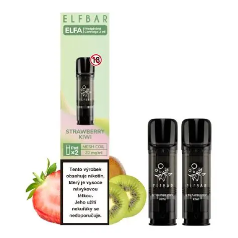 K18+ ELF BAR ELFA POD NÁPLŇ Strawberry & kiwi 2x2ml