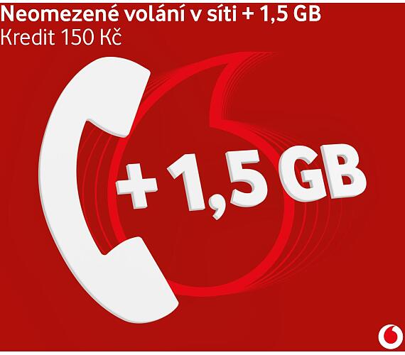 Vodafone SIM karta na volání 1,5GB 1ks