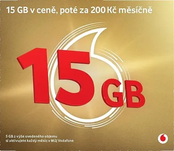 Zlatá karta vodafone 15Gb