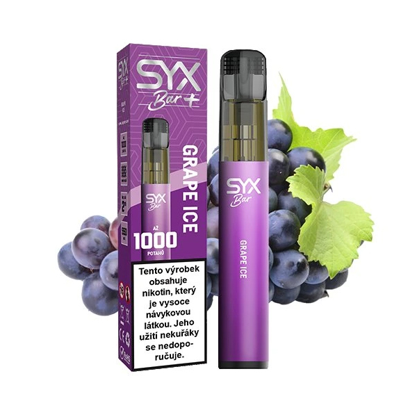 Jednorázová e-cigareta SYX BAR Grape Ice 1000potahu