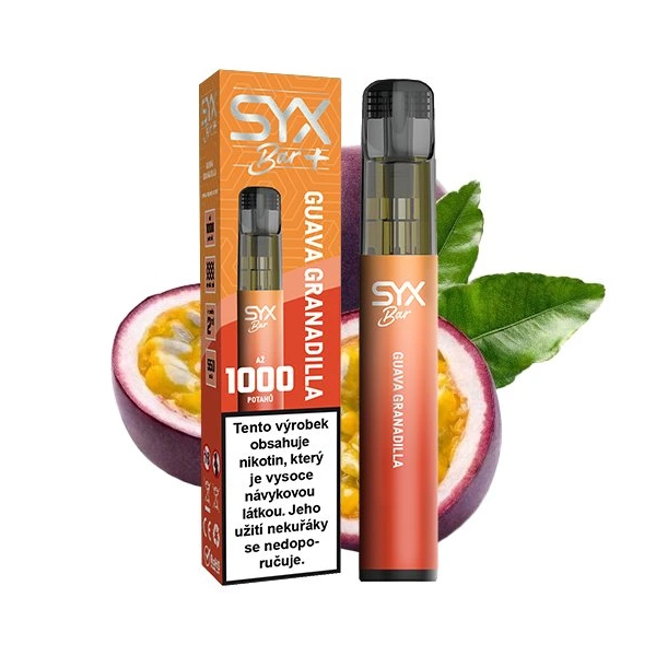 K18+ SYX BAR Guava Granadilla Jednorázová e-cigareta  1000potahu