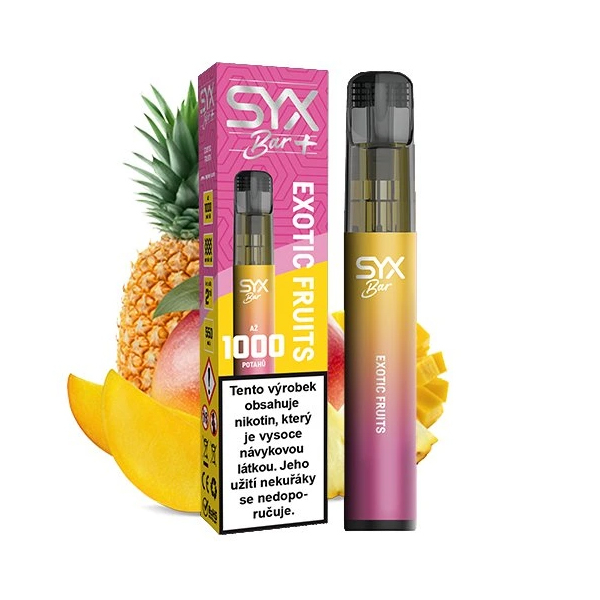 K18+ SYX BAR Exotic Fruits Jednorázová e-cigareta 1000potahu