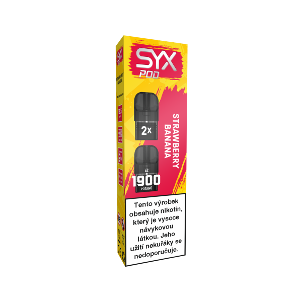SYX POD Náplň Strawberry Banana 16.5mg 2x2ml