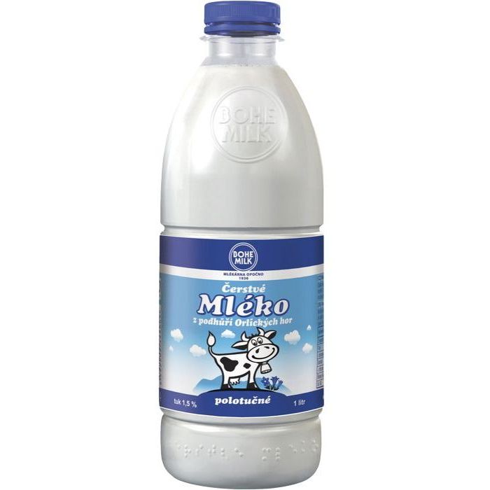 Bohemilk Čerstvé mléko polotučné 1,5% 1l