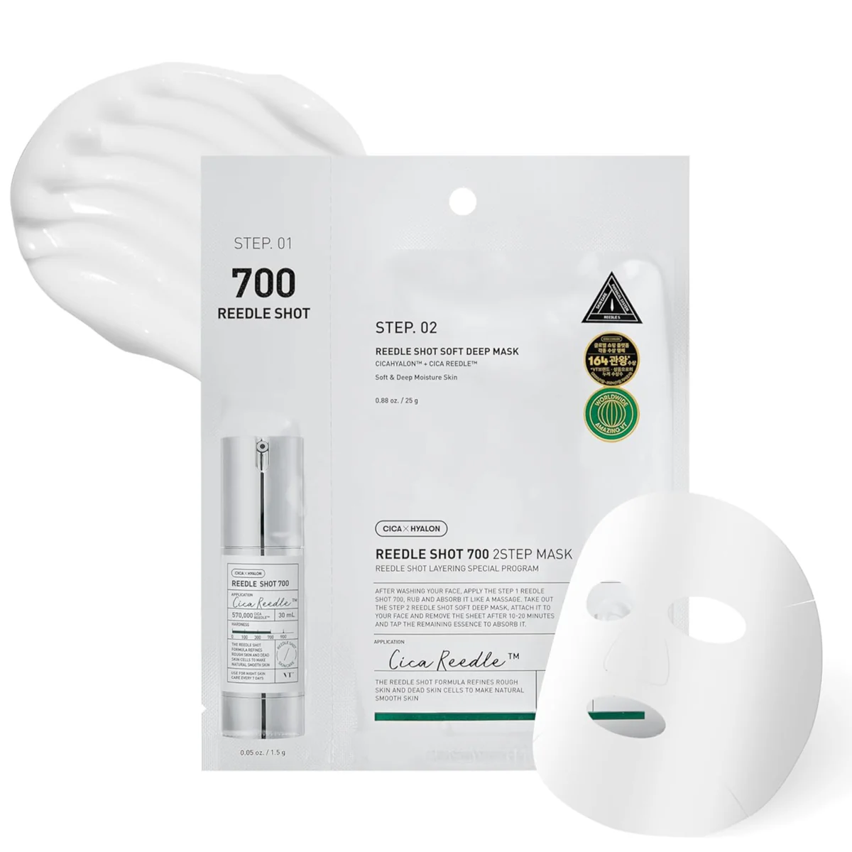 VT Cosmetics Pleťová maska Reedle Shot 700 2-step mask